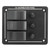 3 Gang Rocker Switch Panel 12‑24V On Off Aluminum Red LED Indicator for Car Truck RV Yacht UTV