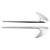 2Pcs Bright Color Hook Shape Car Exterior Sticker Decor Accessory Universal Fit for Benz
