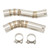 2pcs Motorcycle Exhaust Mid Link Pipe Stainless Steel Replacement for YZF‑R1 2007‑2008