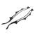 2 Pcs Headlight Eyebrow Glossy Black Trim Left Right Eyelid Trim for 5 Series E60 2004‑2010
