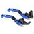 2pcs Motorcycle Brake Clutch Levers Adjustable CNC Aluminium Alloy Replacement for YAMAHA XJ6 DIVERSION 2009‑2015Blue