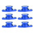 6x22mm Engine Swirl Flaps Delete Blanking Plugs with Rubber Gaskets Fit for M57/M57D25(Blue)