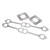 Exhaust Gasket Manifold 5735 Graphite Replacement for Mercruiser 5.0 and 5.7 Engines Mid 1980‑2002