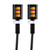 2x 12V Universal Car Motorcycle License Number Plate Screw Bolt Light Lamp Yellow LED