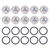 10pcs Brake Master Cylinder Sight Glass with O Ring Motorcycle Brake Master Cylinder Window for Motorcycle ATV Diameter: 18mm / 0.7in