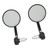 2pcs 22mm/0.87in Motorcycle Rearview Side Mirrors 360° Rotatable Handlebar Mirrors Universal for Motorbike