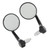 2pcs 22mm/0.87in Motorcycle Rearview Side Mirrors 360° Rotatable Handlebar Mirrors Universal for Motorbike