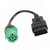 9 Pin Male Head to 16 Pin OBD2 Truck Diagnostic Scanner Cable Adapter for Cummins Diesel Engine