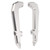 Pair Motorcycle Rear Passenger Seat Handle Bar Aluminium Alloy Replacement for MSX125 GROM Silver