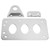 Universal Motorcycle Brake Light Bracket Kit Side Mount Tag License Plate Holder Replacement for Fatboy Iron 883 Silver