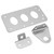 Universal Motorcycle Brake Light Bracket Kit Side Mount Tag License Plate Holder Replacement for Fatboy Iron 883 Silver