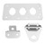 Universal Motorcycle Brake Light Bracket Kit Side Mount Tag License Plate Holder Replacement for Fatboy Iron 883 Silver
