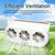 3-Fan Car Exhaust Fan USB Air Circulation Fan Ventilator Silent Air Vent Cooler Automotive Radiator Cooling Fan with Independent Switch
