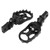 Motorcycle Front Foot Pegs Pedals Footrests with Nonslip Teeth Adjustable CNC Aluminum for R18 2020‑2022 Black