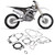 Engine Complete Full Gasket Kit Fit for HONDA CRF250 CRF250R CRF250X 2004‑2009