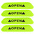4Pcs Self adhesive Car Door Reflective Warning Decal Safety Strip Stickers Sign(Green)