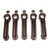 10PCS Car Door Handle Shell Frame Cover Trim Wood Grain Fits for Jeep Wrangler JK 2007-2017