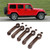 10PCS Car Door Handle Shell Frame Cover Trim Wood Grain Fits for Jeep Wrangler JK 2007-2017