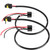 2pcs H4 Sockets to 9006 Bulbs Wire Harness Headlight Fog Light Conversion Adapter Cable