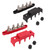 2pcs Black Red 4 Stud Power Distribution Block Marine Bus Bar with Cover for Car RV Yacht 3/8in Stud