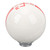 6 Speed Car Racing Gear Shift Knob for Shelby GT500 Style Round Ball Shift Knob with 3 Adapters for Manual Vehicle White Red