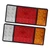 2 Pcs Rear Tail Lights 12V 36 LED High Visibility Signal Indicator Lamp for Caravan Truck
