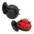 Pair of Dual Tone Loud Car Snail Air Horn 12V 135db Universal for Truck Car Boat Bike