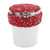 Car Ashtray DiamondStudded Smokeless Container with LED Light Indicator Multifunctional Universal(Red )