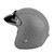 Universal Motorcycle Scooter PU Leather Open Face Half Helmet (Ostrich Grey L)