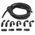 5meters Oil Fuel Hose Line AN6‑6AN Fitting Stainless Steel Nylon Braided Straight 45° 90° 180° End Adapter