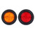 4Pcs 2.5inch Round Marker LED Light Rear Side Lights Lamp for Trailer Truck SUV Amber/Red