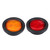 4Pcs 2.5inch Round Marker LED Light Rear Side Lights Lamp for Trailer Truck SUV Amber/Red