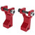 2PCS ATV Front Lowering Kit 3.5in Drop Aluminum Alloy Replacement for Raptor 660 660R YFM660R 2001‑2005 Red