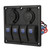 4 Gang Rocker Switch Panel LED Waterproof Dual USB Charging Port 12‑24V DC 4.8A for RVs YachtsBlue