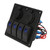 4 Gang Rocker Switch Panel LED Waterproof Dual USB Charging Port 12‑24V DC 4.8A for RVs YachtsBlue