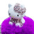 Car Cat Decoration Figurine Rhinestone Dashboard Perfume Interior Ornament Decoration Purple