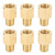 6PCs Brass Pipe Fitting Adapter 1/8 BSPT Female NPT Vehicle Fuel Line Fitting Adapter