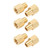 6PCs Brass Pipe Fitting Adapter 1/8 BSPT Female NPT Vehicle Fuel Line Fitting Adapter