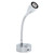 DC12‑24V LED RV Bedside Lamp High Brightness Aluminium Alloy Gooseneck Reading Light for Camper Yachet Chrome