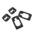 4Pcs Door Handle Seal Set Front Rear Left Right Rubber Black Easy to Install for III 3 Car