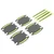 4pcs Car Reflective Sticker Exterior Door Bowl Handle Warning Tape Strips for Driving SafetyGreen