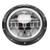 7in 80W Round Motorcycle LED Headlight Amber White DRL Halo Ring Angle Eyes Replacement for Land Rover Defender 90 1997