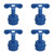 4pcs Car Battery T Shape Post Terminal Cleaner Brush Cable Dirt Corrosion Clean Hand Tool