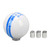 6 Speed Car Racing Gear Shift Knob for Shelby GT500 Style Round Ball Shift Knob with 3 Adapters for Manual Vehicle White Blue