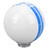 6 Speed Car Racing Gear Shift Knob for Shelby GT500 Style Round Ball Shift Knob with 3 Adapters for Manual Vehicle White Blue