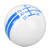 6 Speed Car Racing Gear Shift Knob for Shelby GT500 Style Round Ball Shift Knob with 3 Adapters for Manual Vehicle White Blue