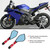1 Pair CNC Aluminum Alloy Universal Motorcycle Pentagon Rearview Mirror Modification AccessoryRed