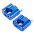 Pair 22mm/28mm 1/8in 7/8in Motorcycle Handlebar Mount Clamps Riser Adapter CNC Aluminum AlloyBlue