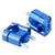 Pair 22mm/28mm 1/8in 7/8in Motorcycle Handlebar Mount Clamps Riser Adapter CNC Aluminum AlloyBlue