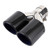 Glossy Carbon Fiber Tail Throat Exhaust End Y shaped Dual Outlet Left Side Mounting Universal for Car